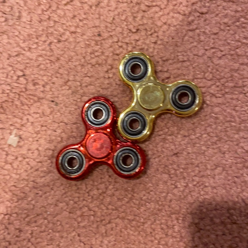 Rare red and gold fidget spinner